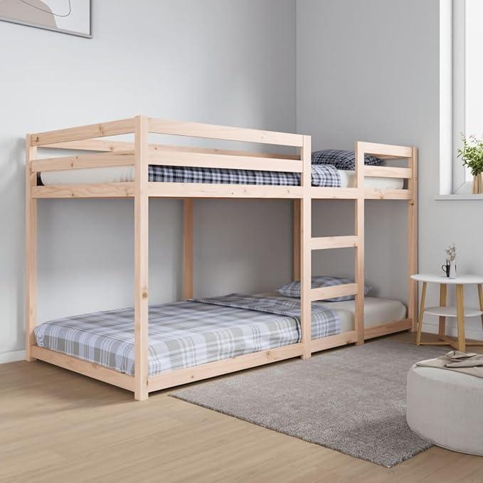 Etagenbett aus Massivkiefer Holz - 2 Einzelbetten für begrenzten Platz - 205,5 x 95,5 x 112 cm - Sicherheit und Komfort Model3206504