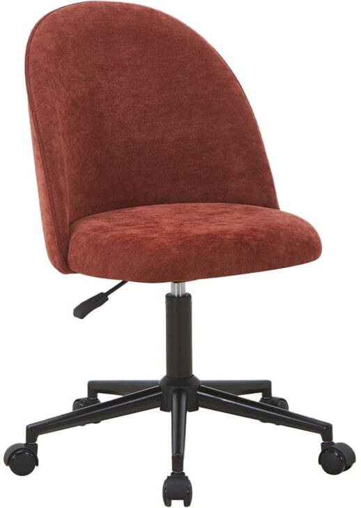 sweeek Chaise de bureau à roulettes tissu rouge Rouge 49x96x55cm
