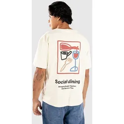 Anerkjendt Akvillads Social Print T-Shirt tofu Gr. S