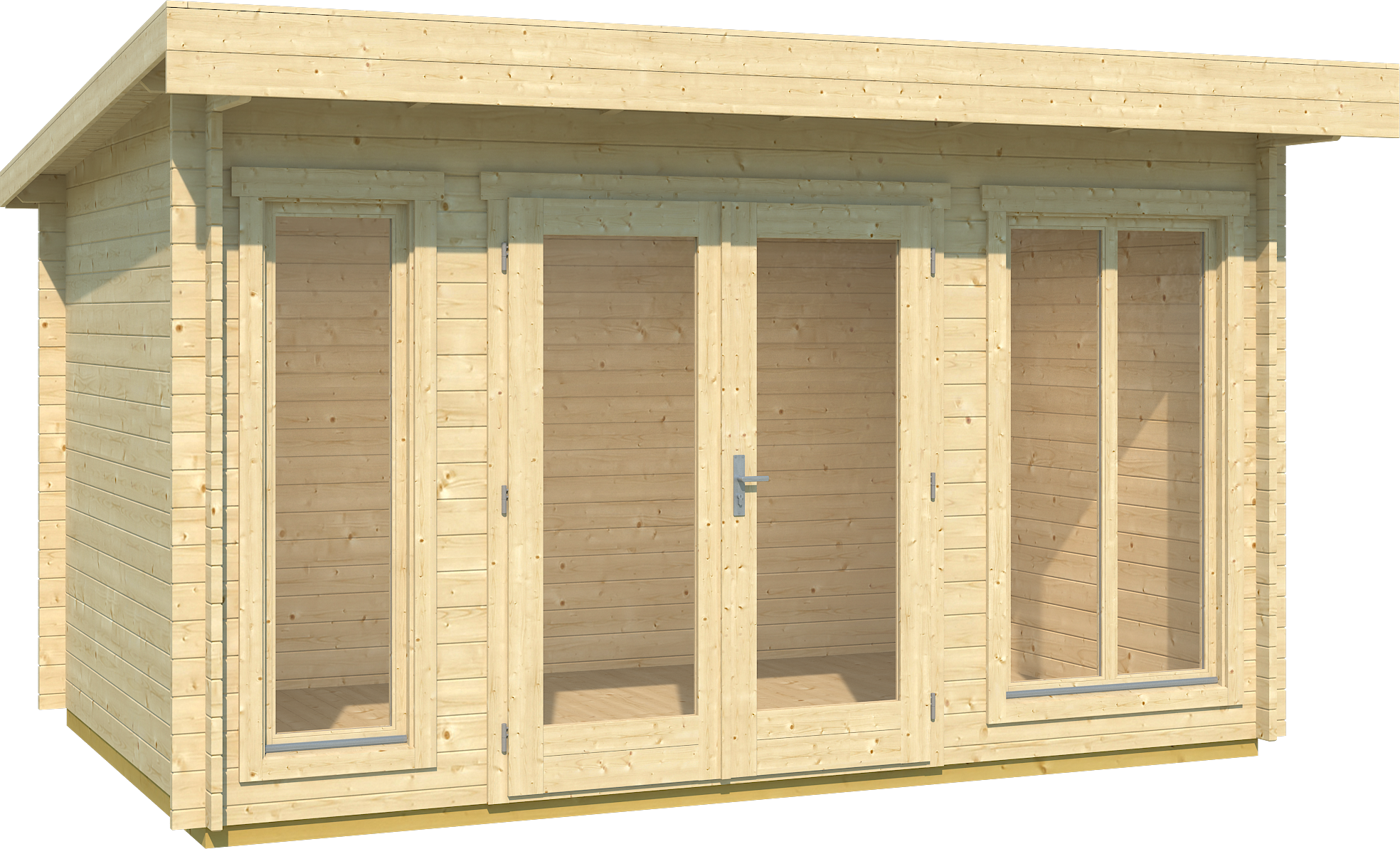 Gartenhaus NORDIC HOLZ "DORSET 1", beige (natur), Fußboden im Gartenhaus, ohne Dacheindeckung, Massivholz, Gartenhäuser, Gartenhaus