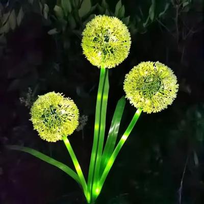 Inspired Living GardenGlow Dandelion Solar LED Lights Waterproof Outdoor Solar Garden Lights warm 3
