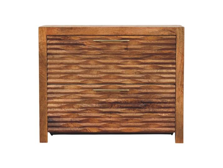 Artisan Furniture Sitzbank mit Amber-Eichen-Finish, Stauraum für Schuhe, hellbraun., Hellbraun, Holz, Echtholz,Mangoholz, 2 Schubladen, Rechteckig, 90x73x35 cm, Garderobe, Schuhaufbewahrung, Schuhregale