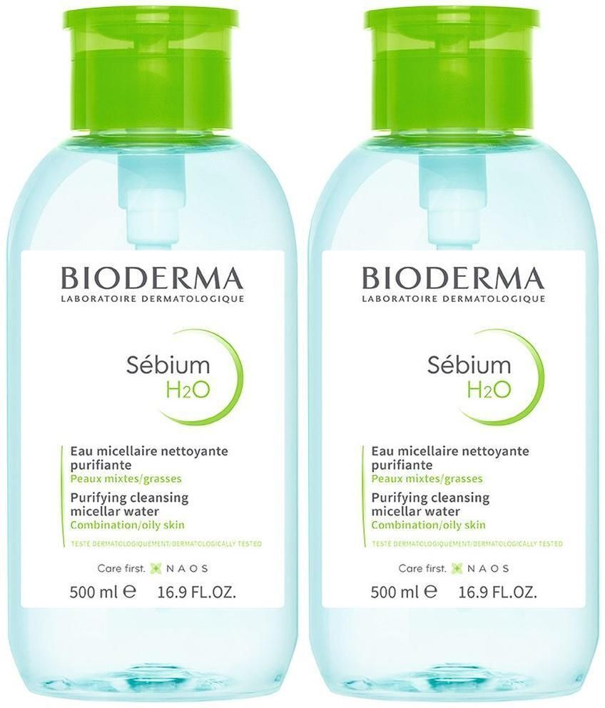 Bioderma Sebium H2O Reinigungslösung Pump 2x 2x500 ml Lösung