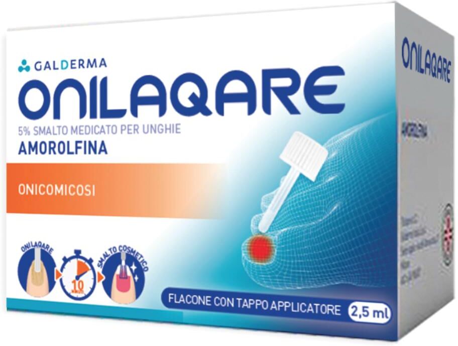 GALDERMA ITALIA SpA Onilaqare 5% Amorolfina smalto unghie con onicomicosi, 2,5 ml