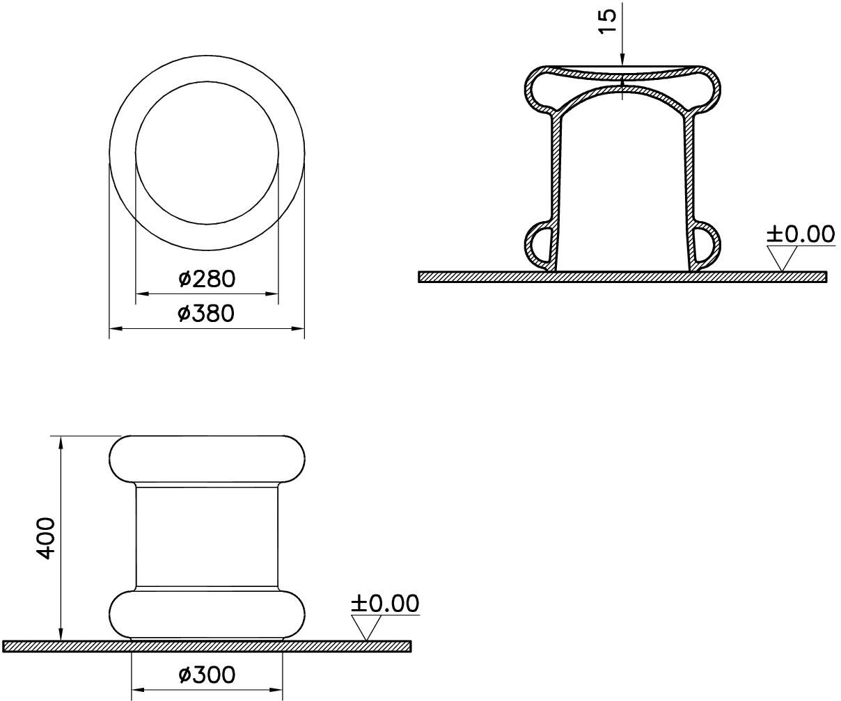 VitrA Liquid Hocker, rund