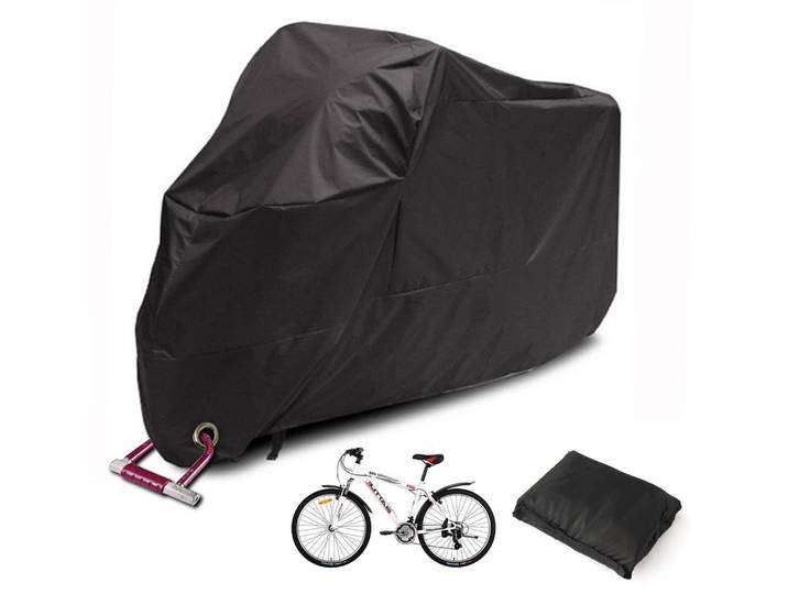 Fahrradabdeckung Wasserdicht 200x70x110cm 210T Oxford Stoff Schwarz mit Aufbewahrungstasche