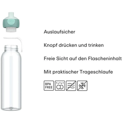 Mepal CAMPUS Wasserflasche Pop-Up 500 ml - Cool Blue (2025)