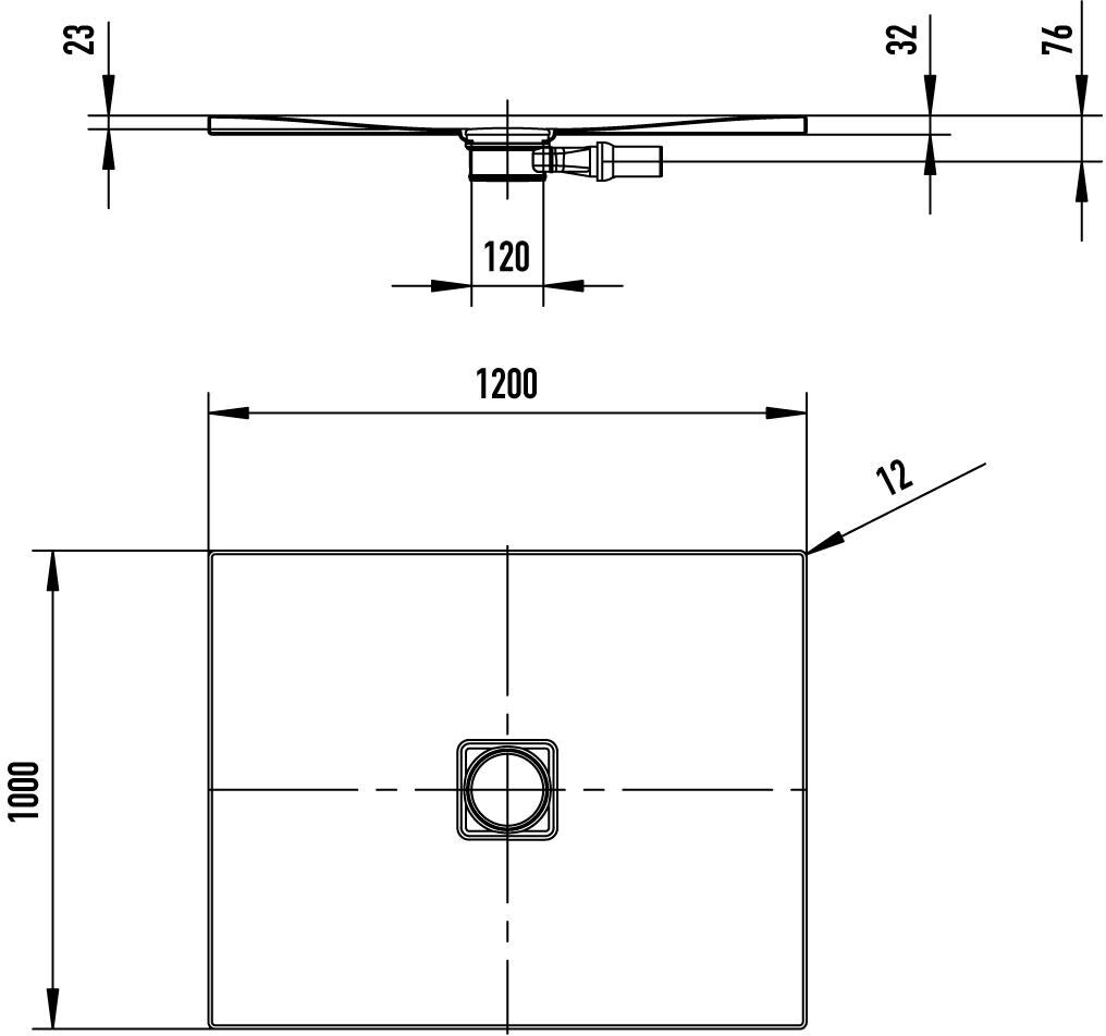 Kaldewei CONOFLAT 789-1 Duschwanne 100 x 120 cm