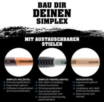 Halder SIMPLEX-Schonhammer Ersatzstiel 80L (3244.081)
