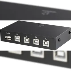Renkforce 4 Port USB 2.0-Umschalter Schwarz RF-4106952