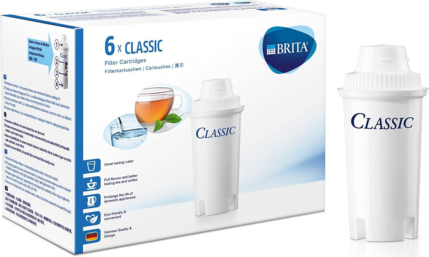 BRITA Classic Filterpatronen, set van 6, 205685