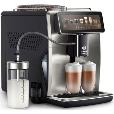 SAECO Kaffeevollautomat "Saeco Xelsis Suprema SM8885/00", edelstahl, front, B:28,7cm T:48,7cm, Kaffeevollautomaten, 22 Kaffeespezialitäten, 8 Benutzerprofile, CoffeeMaestro, Kaffeevollautomat, Topseller