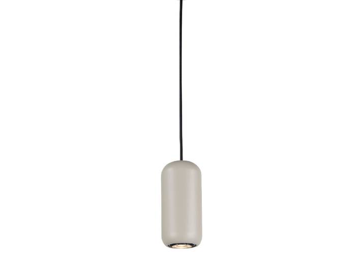 Design Pendellampe „Nimes“, Hellgrau, 1-flammig Schwarz, Hellgrau Schuller