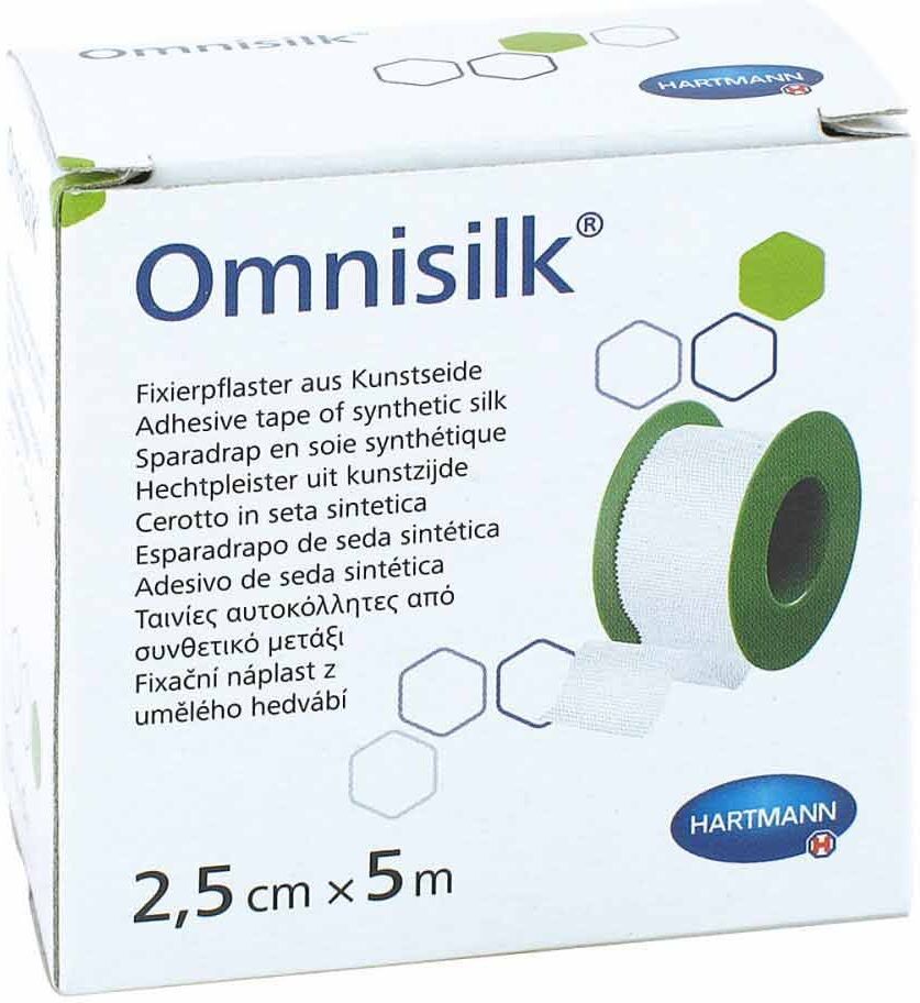 Omnisilk Fixierpflaster Kunstseide 2,5 cmx5 m 1stk