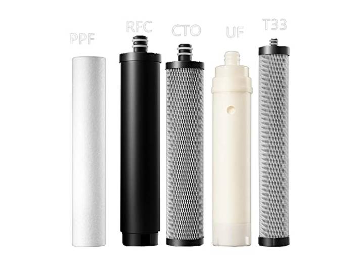 Wasserfilter 304 Edelstahl Wasserfilter Trinkwasser Haushalt 5 Stufen Wasserfiltersystem UF Wasserfilter for Zuhause(Water filter)