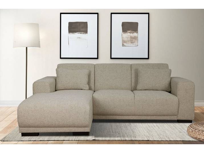 OTTO home Ecksofa BORNHOLM L-Form, B: 234 cm - OTTO. Verlässliche Qualität., Recamiere links oder rechts bestellbar, Wellenfederung, inkl. 2 Kissen