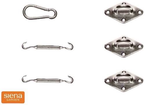 Siena Garden B304-1 Solino Zubehör Set für 3-eckige Sonnensegel