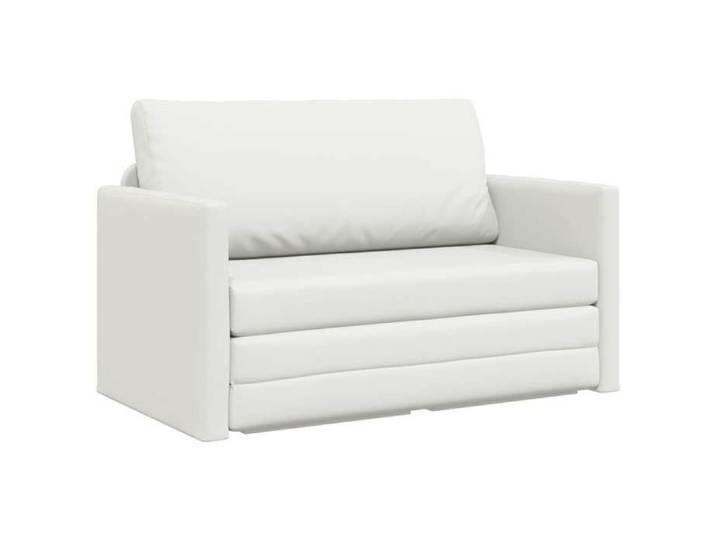 (Promo 2026)Fauteuil long/Canapé-lit moderne - SHIELD - Sofa-lit 110cm Blanc Simili cuir 9867625