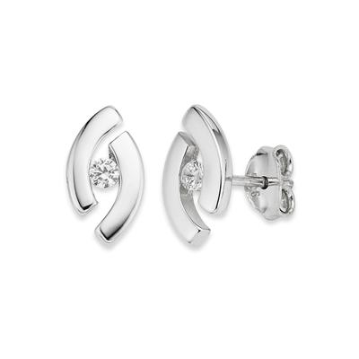 Paar Ohrstecker BRUNO BANANI "Schmuck Geschenk Silber 925 Ohrschmuck Ohrringe Glitzerstein", bunt (silberfarben, weiß, kristallweiß), Ohrringe, Damen, Silber 925 (Sterlingsilber), mit Zirkonia (synth.)