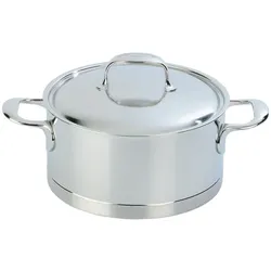 Demeyere ATLANTIS Kochtopf mit Deckel halbhoch 5.2lt, Pfanne + Kochtopf, Silber