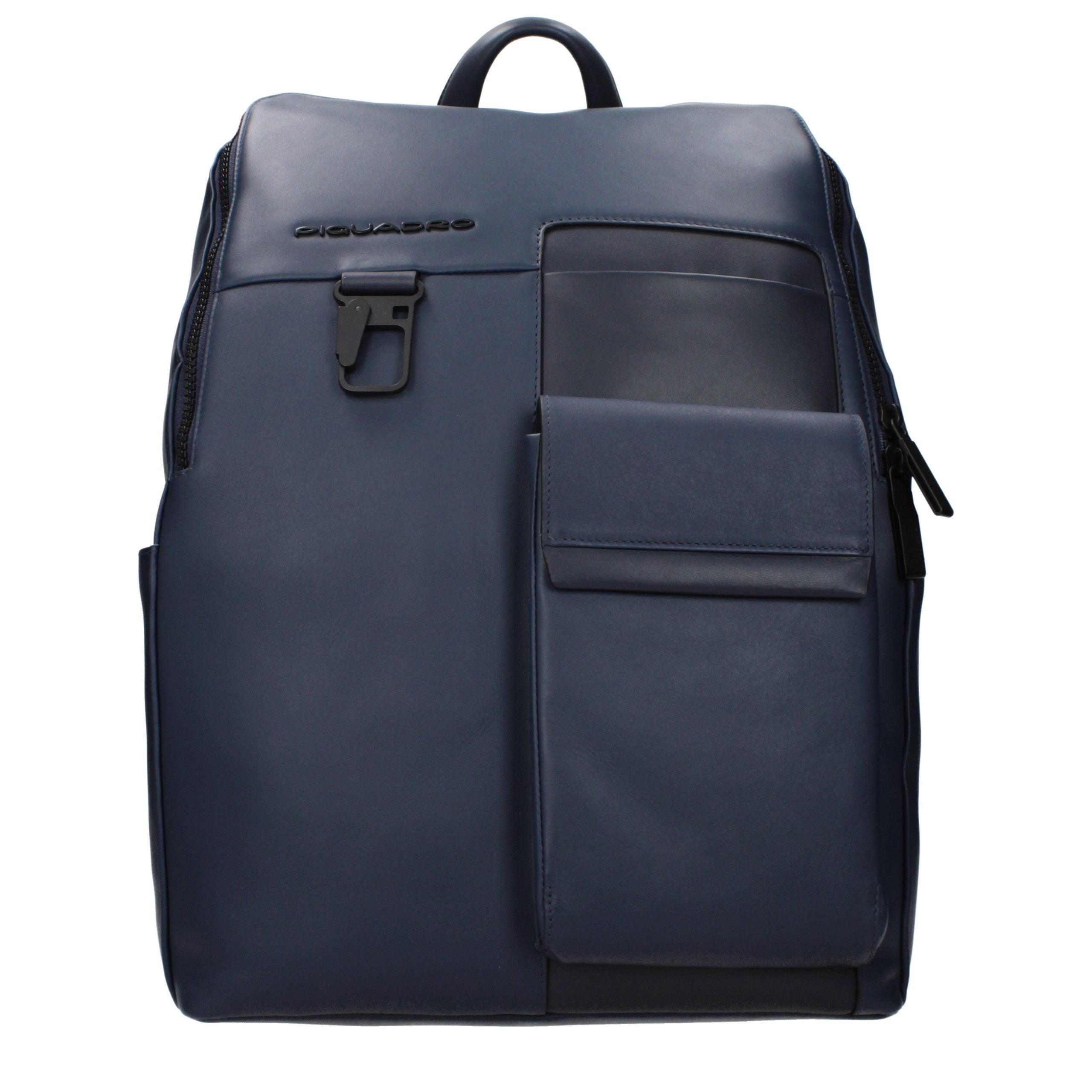 Piquadro Blauer Leder Rucksack