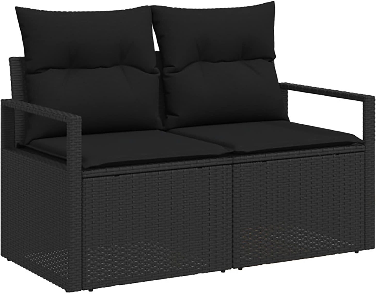 vidaXL Ensemble de Canapés 5 pc Noir 177 x 177 x 85 cm
