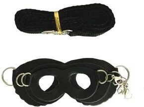 Uplift Essentials Small Pet Harness & Leash Set (3 Pack) PU Leather Anti Lost Rope High Yield Rodent Interaction Hub black