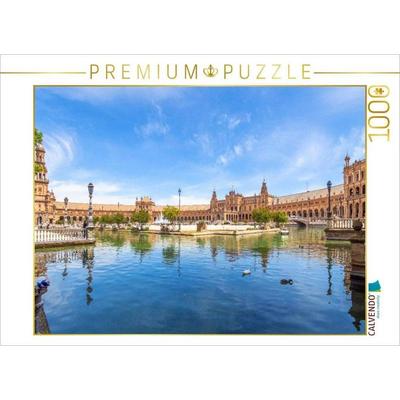CALVENDO Puzzle Der spanische Platz in Sevilla | 1000 Teile Lege-Größe 64x48cm Foto-Puzzle für glückliche Stunden, Sonstige von , Calvendo Puzzle