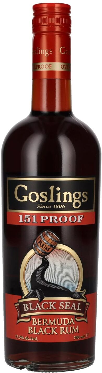 Gosling's Rum Goslings Black Seal 151 PROOF Bermuda Black Rum 75,5% Vol. 0,7l