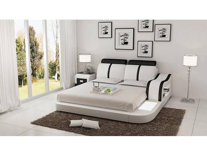 JVmoebel, Wasserbett Wasserbett Hotel Doppelbett mit Lederbezug und Druckentlastung, (Wasserbett LB8811), Made in Europa