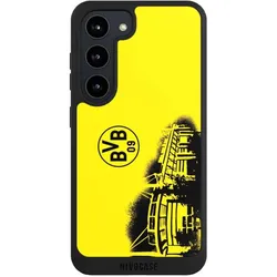 Nivocase Handyhülle für Samsung Galaxy S23 Hülle NIVOpure Case Schwarz BVB Borussia Dortmund Stadion (Samsung Galaxy S23), Smartphone Hülle, Schwarz
