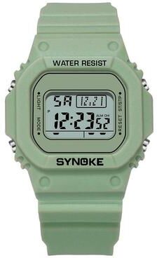 Everyday Crate SYNOKE 9620 Digital Sports Watch For Couples Waterproof LED Electronic Wrist Watch broth Green