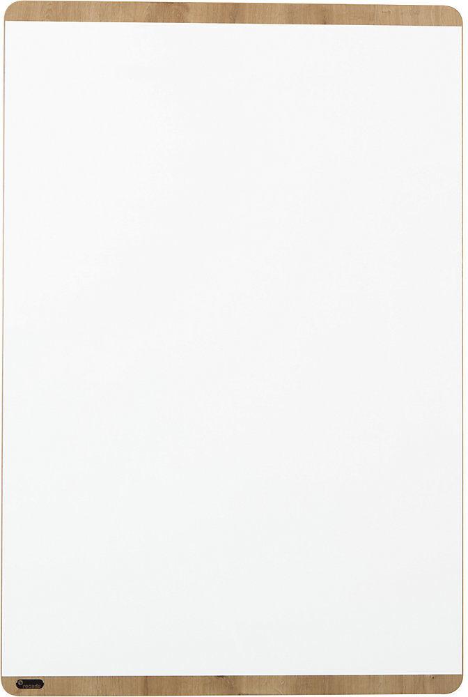 kaiserkraft Whiteboard NATURAL, Rahmen in Holzoptik, Tafel weiß, BxH 1000 x 1500 mm