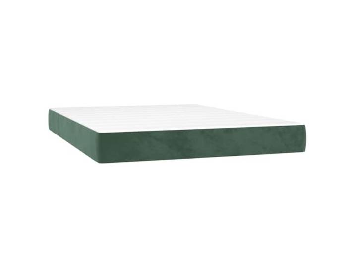 Taschenfederkernmatratze Mittel Dunkelgrün 140x210x20 cm Samt Samtstoff, Taschenfedern, Schaumstoff, mittelharter Härtegrad, für Rücken- und Bauchschläfer