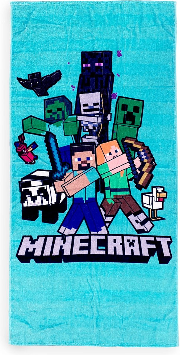 Minecraft Strandlaken voor kinderen - Groen