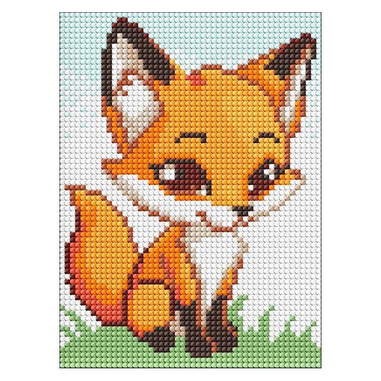 Ideyka Diamond Painting - Kleiner Fuchs ohne Rahmen 15 x 20cm (AMM1026)