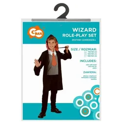GoDan Halloween Wizard Zauberer Kostüm 110/120 cm (110, 116, 122)
