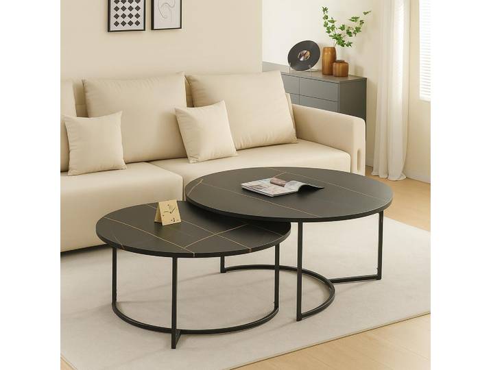Milton & Oldbrook Couchtisch Set Galicia Marmoroptik