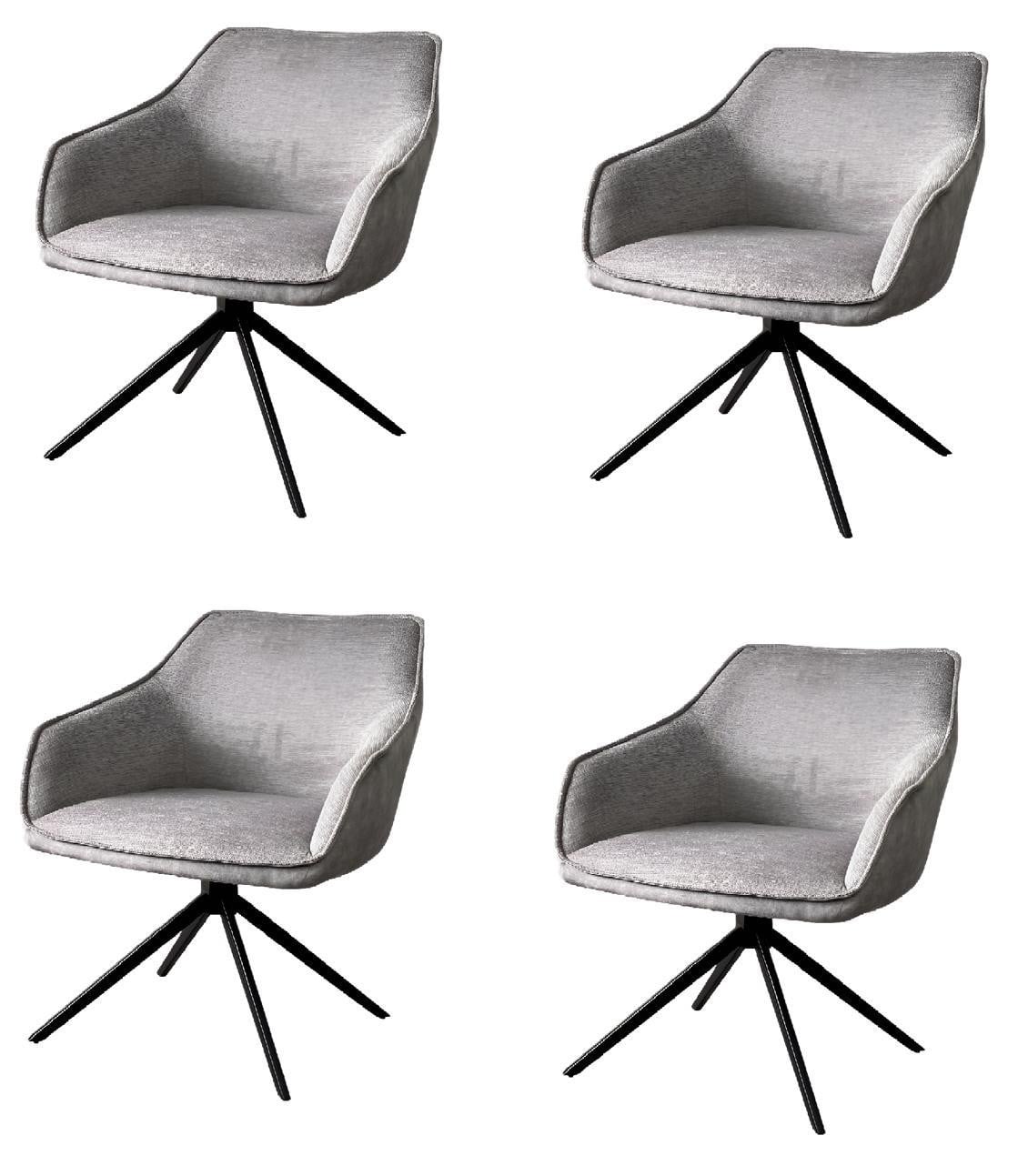 JVmoebel Set van 4 Elegante Eetkamerstoelen
