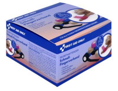 First Aid Only Selbsthaftender Fingerverband, 2,5 cm x 4,5 m, Textil, je 2x blau, nude, schwarz, pink