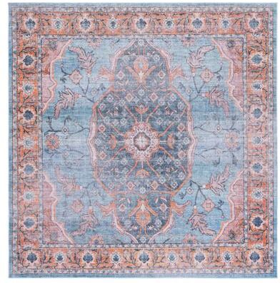 SAFAVIEH Serapi Machine Washable Steffie Medallion Distressed Rug