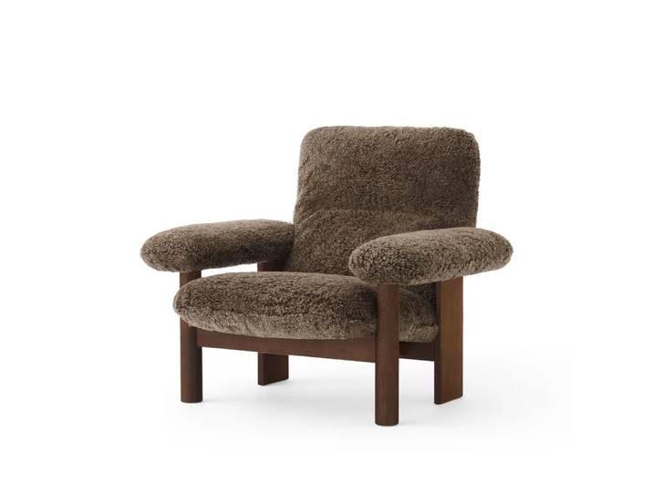 Audo Copenhagen Fauteuil Brasilia Dark oak-Root sheepskin