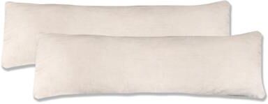Fresh Ideas Microsuede Body Pillow Cover 2-Pack Body Pillow Cover by Fresh Ideas in Medium Beige