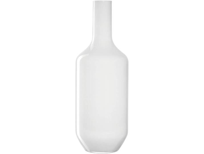 Bodenvase LEONARDO Dekovase MILANO, handgefertigt , weiß, H:64cm Ø:23cm, Glas, Vasen, Bodenvase, aus Glas, in Flaschenform