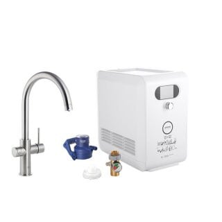 Grohe Blue Professional Filterkraan met hendelgrepen, roestvrij staal, keramisch binnenwerk