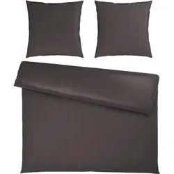 Bettwäsche Xenia Streif XXL Anthrazit ca. 200x200cm