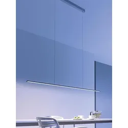LED-Deckenleuchte GL 6 Pendelleuchte aluminiumfarbig silber strahlt nach unten B 120 cm 23 W 1680 lm 120x1x4