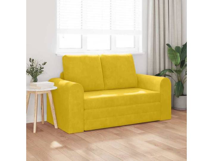 velours CANAPE CONVERTIBLE - SHIELDPRO® - Canapé-lit - 60cm Jaune 789043