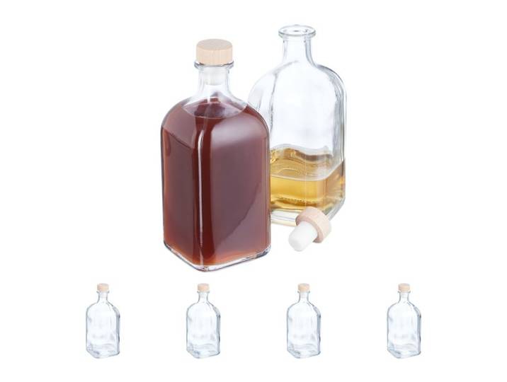 Relaxdays Flaschen zum Befüllen 6er Set 500 ml
