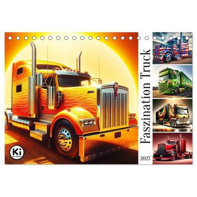 Faszination Truck: KI-Designs von Lack und Leistung (Tischkalender 2027 DIN A5 quer), CALVENDO Monatskalender